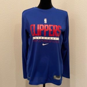 NWT Clippers Basketball Long Sleeve Dri-Fit Shirt - Youth Medium